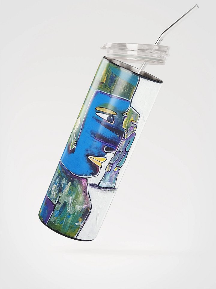 Art-Inspired Stainless Steel Tumbler with Straw – Eye to Eye product image (2)