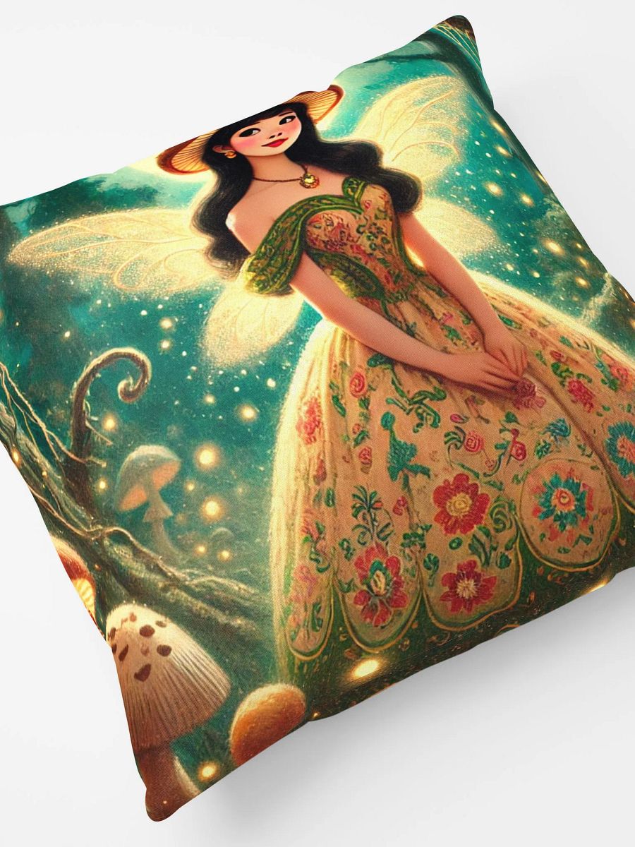 Mushroom Fairy in Enchanted Forest Pillow product image (5)