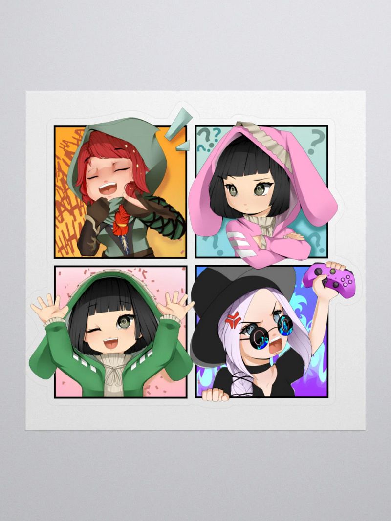Toaster Team Group Sticker (Classic)