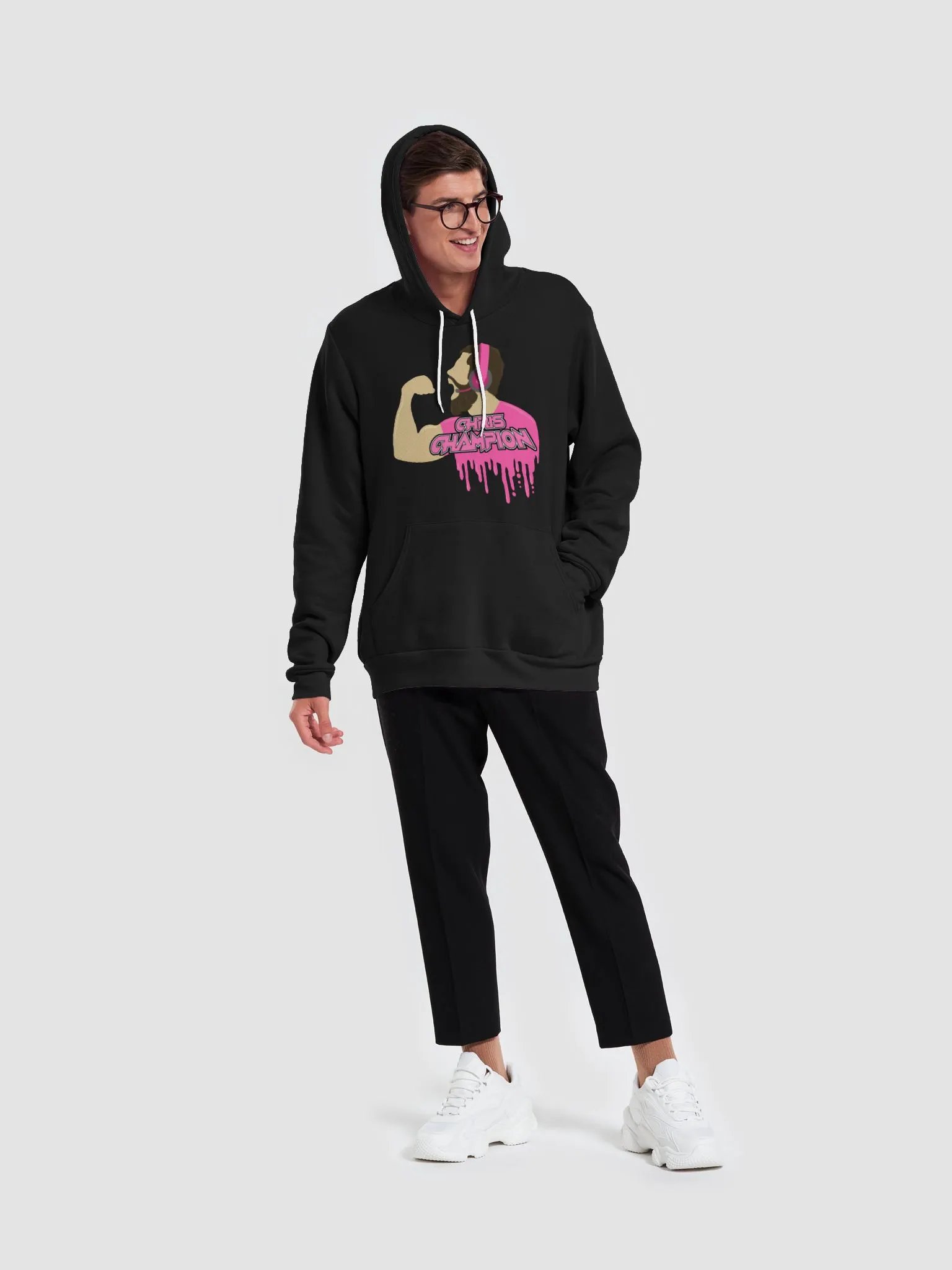 Pink Chris Champion Logo Hoodie product image (11)