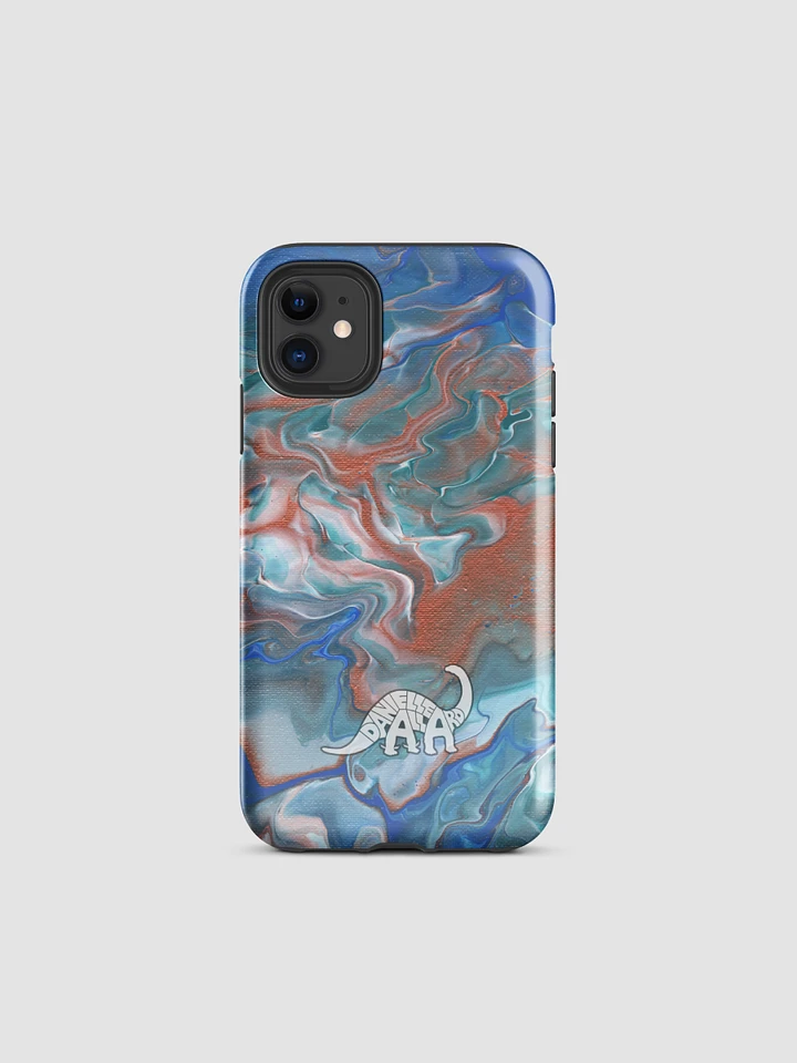 Metallic Orange Fluid Acrylic Tough iPhone Case product image (1)