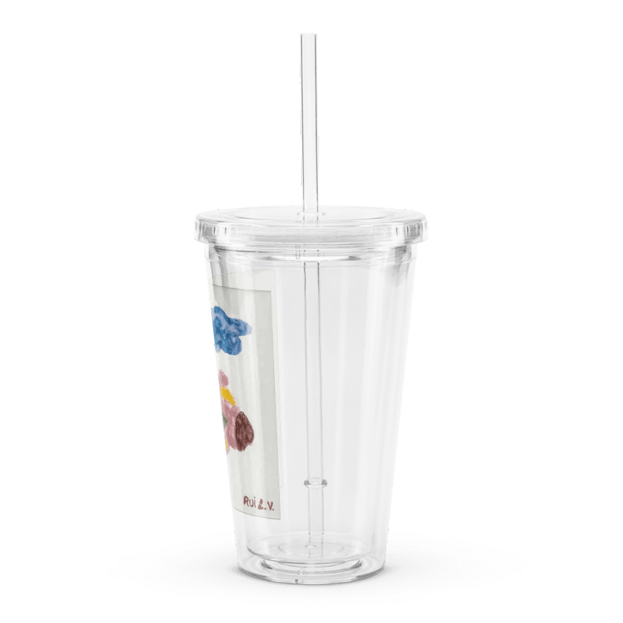 Kid Airplane (Double Wall Clear Plastic Tumbler 16 oz) product image (4)
