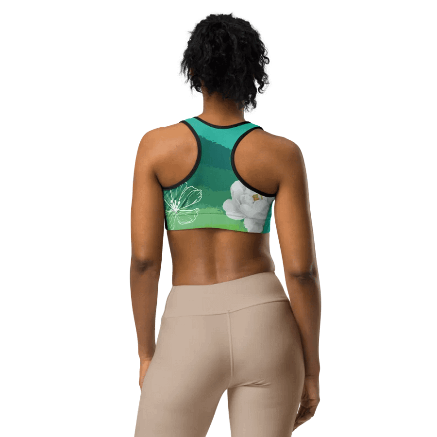 Bird in Flight Floral Horizon Custom Sports Bra product image (3)