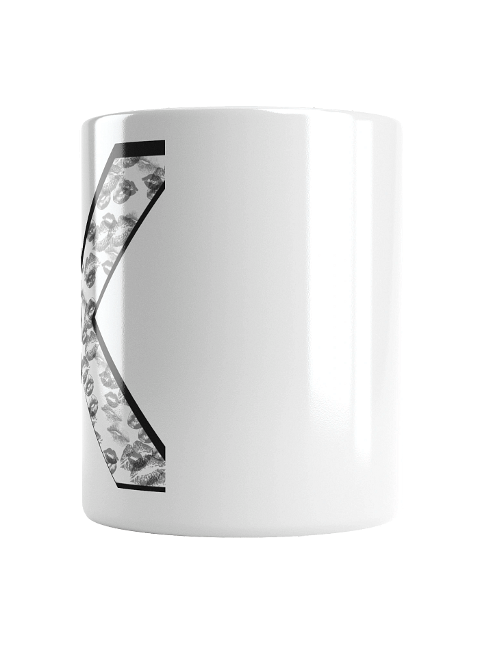 White X Black Lipstick Kisses | Glossy White Mug product image (2)