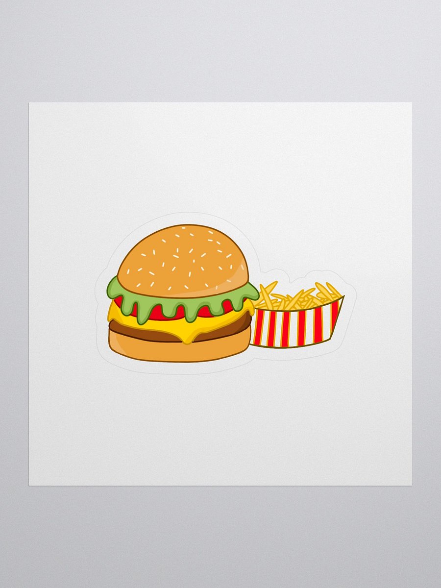Cheeseburger and Fries Sticker product image (1)