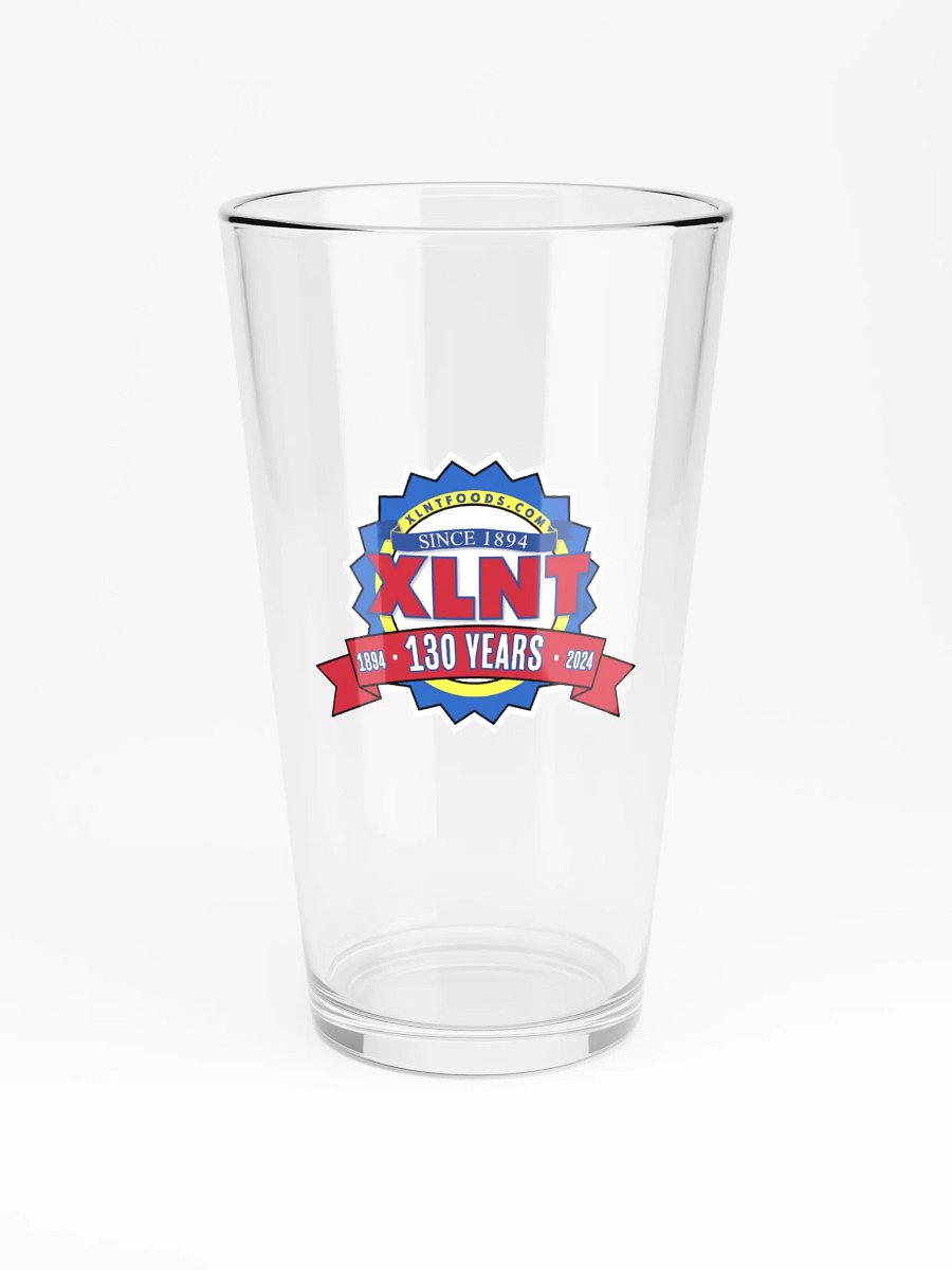 XLNT Foods 130th Anniversary Logo Shaker Pint Glass product image (1)