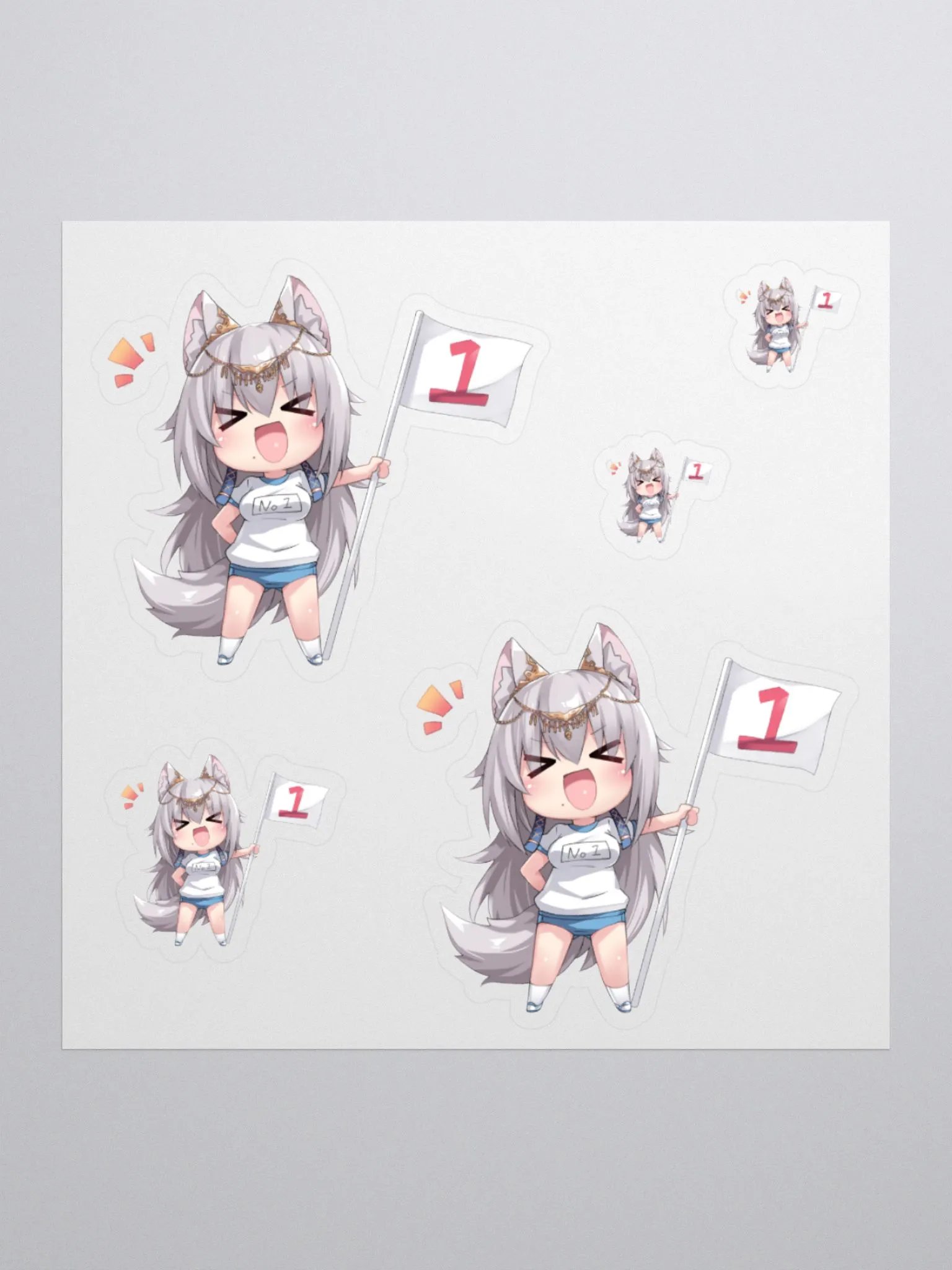 Number 1 Paws Chibi Sticker Set product image (1)