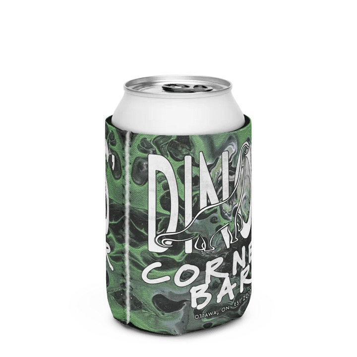 Dinos' Corner Bar Metallic Green Fluid Acrylic Coozie product image (2)