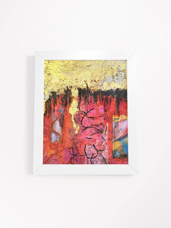 framed print of original artwork by. b.reters gold red product image (5)
