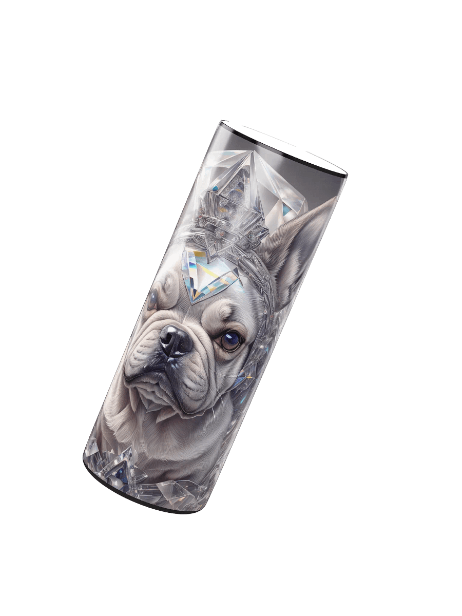 Crystal French Bulldog 20 oz Skinny Stainless Steel Tumbler product image (3)