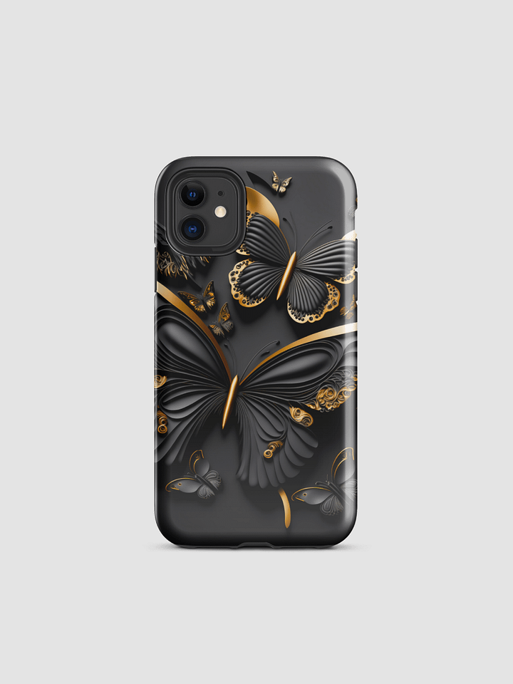 Black Butterflies Tough iPhone Case product image (1)