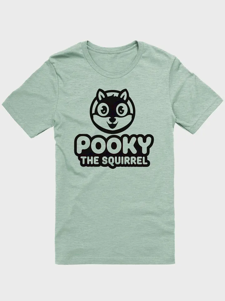Super Soft and Flattering Tee: Official Pooky Logo, both on front and back. Green product image (1)