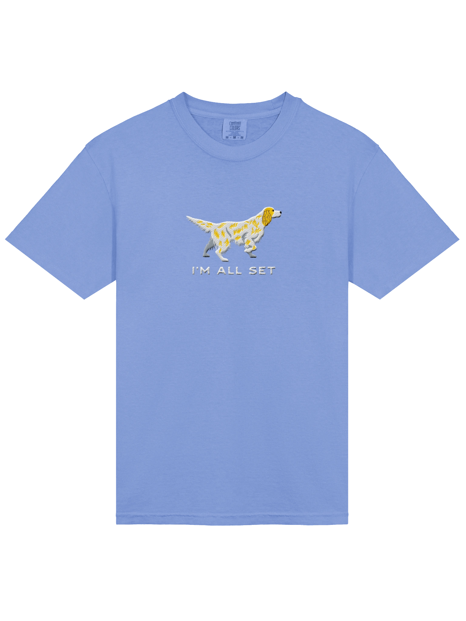 I'm All Set T-Shirt(Embroidered) of an English Setter(Lemon Belton) product image (33)