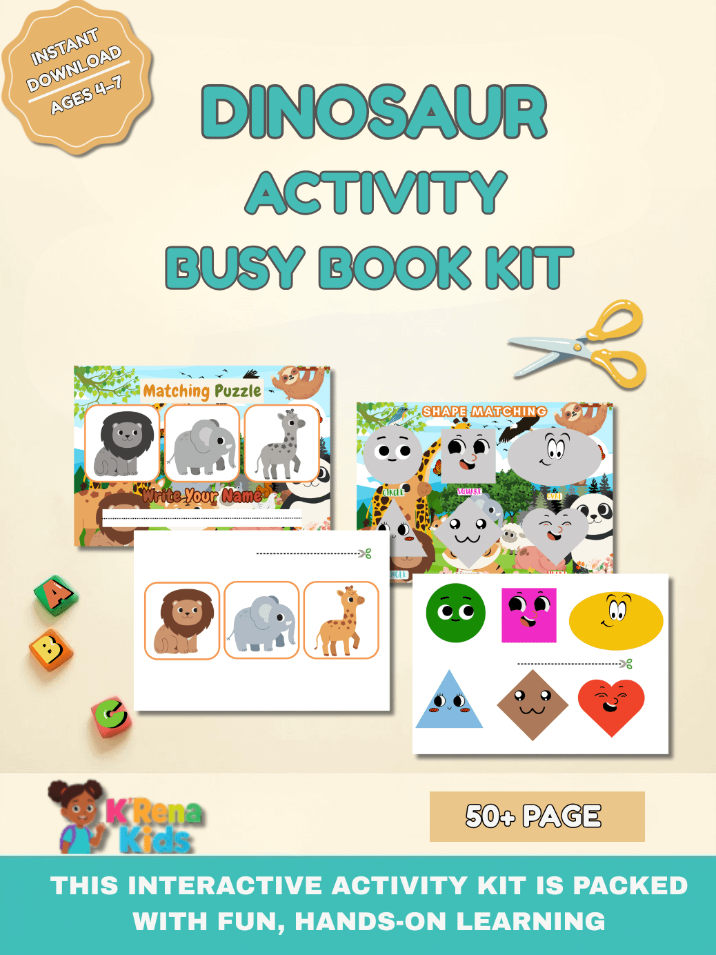 Dinosaur Activity Busy Book Kit product image (1)