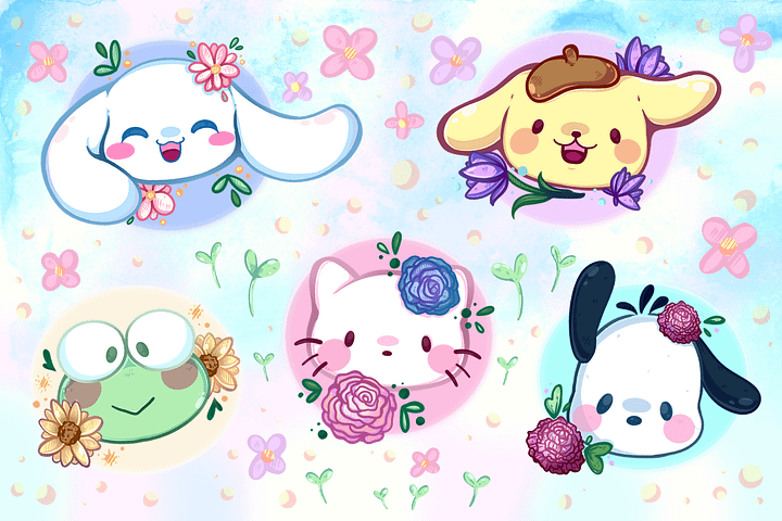 Sanrio Friends (Postcard Print) 🌼 product image (2)