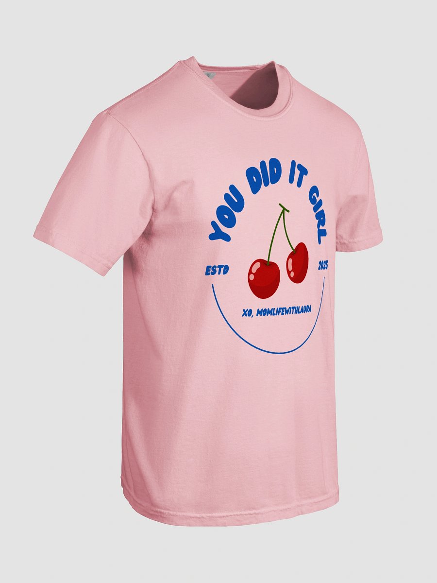 You Did it Girl Cherries Comfort Colors Tee - Blue/Pink/Green product image (7)