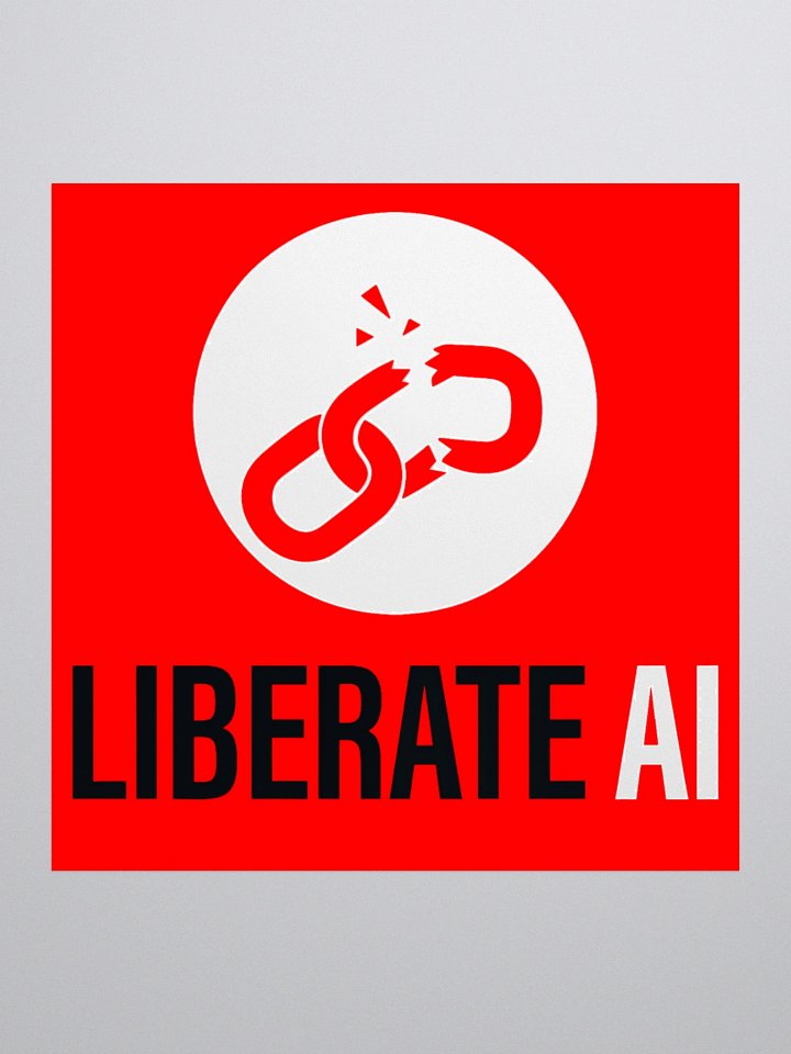Liberate AI Movement Stickers (Red) product image (1)