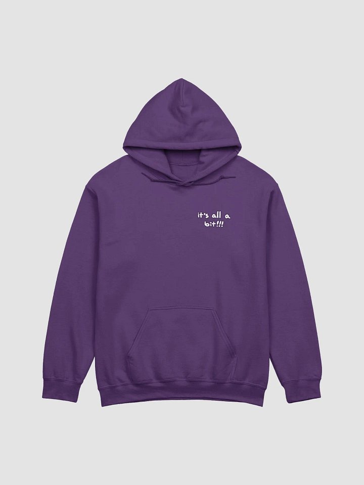 “It’s all a bit!!!” (sm. lined design, #432A54) classic hoodie product image (56)
