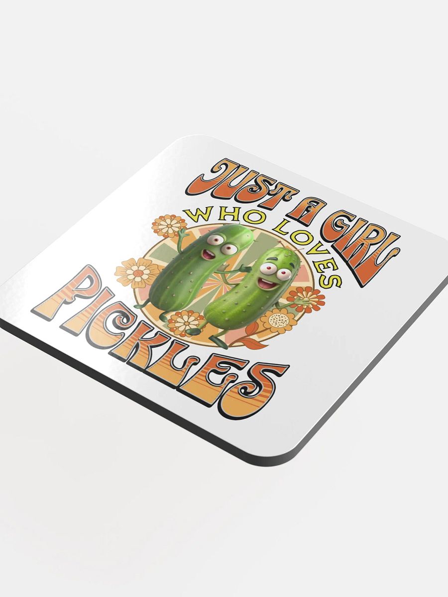 Just A Girl Who Loves Pickles Whimsical Party Coaster product image (1)