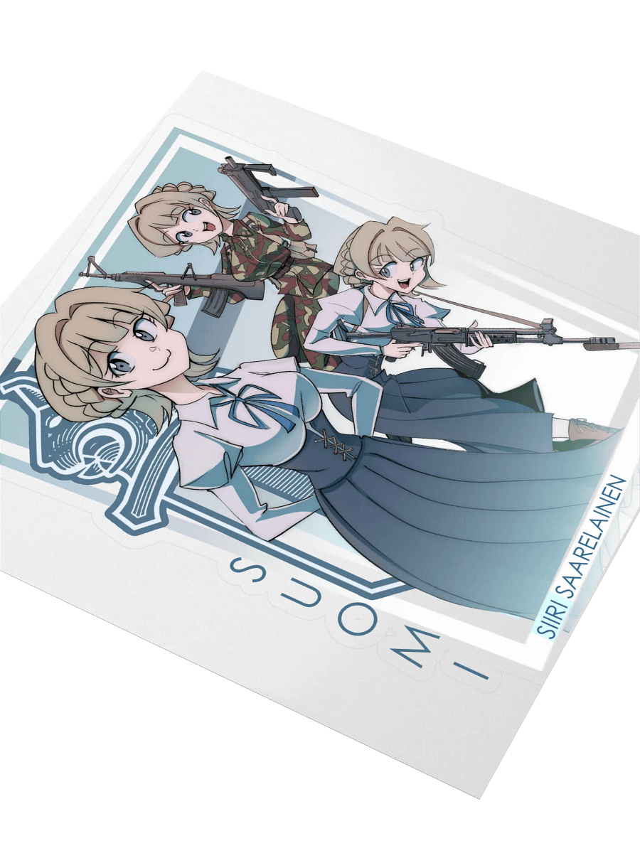 Suomi Finnish Girl Illustrated Sticker product image (3)