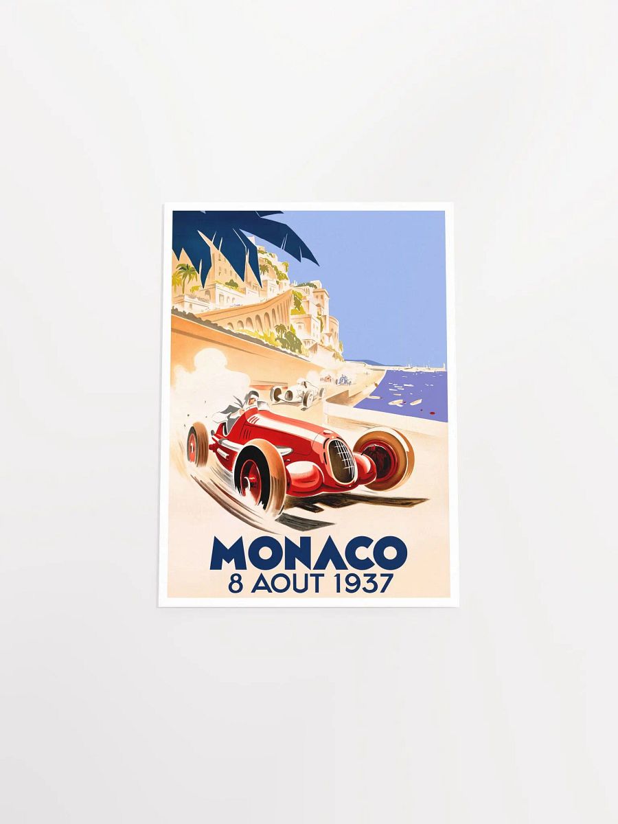 Monaco Vintage F1 Grand Prix, 1937 poster — Vintage Formula 1 poster, Monaco Grand Prix poster, retro travel poster, retro travel art product image (9)