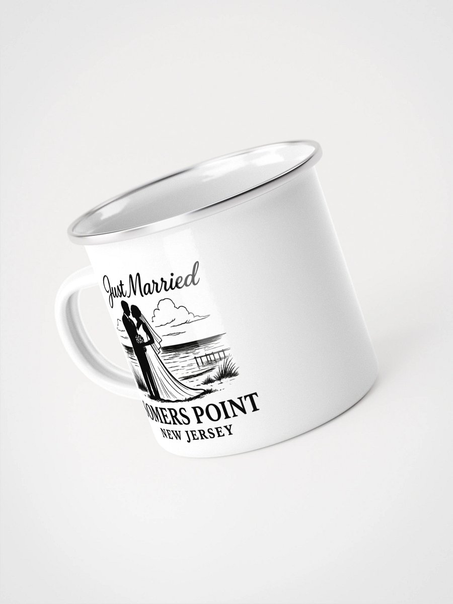 Somers Point NJ "Just Married" Enamel Wedding Mug product image (4)
