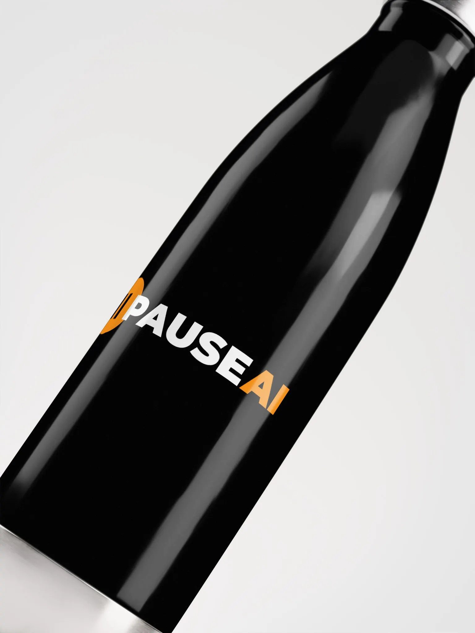 Black PauseAI Water Bottle product image (5)