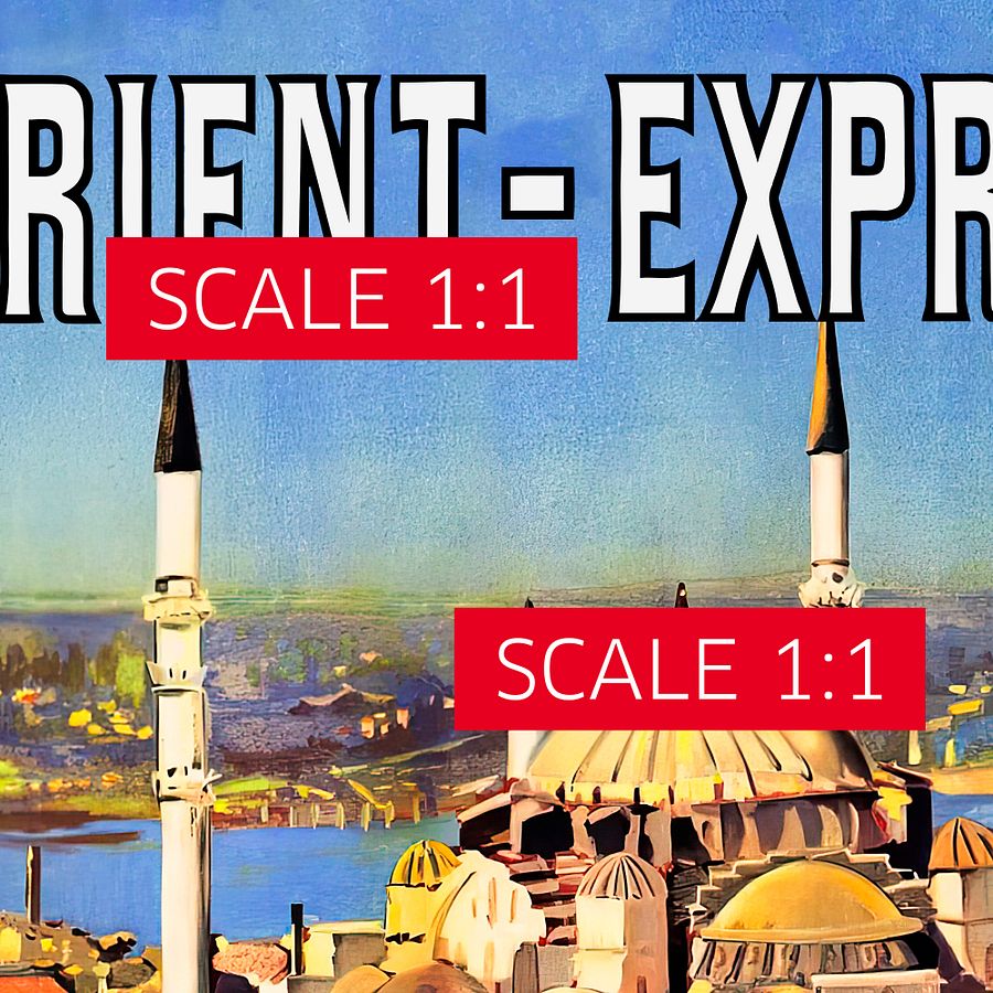 Orient Express, Istanbul, Turkey, 1891 — retro vintage travel poster, vintage travel art print, retro travel wall art product image (4)