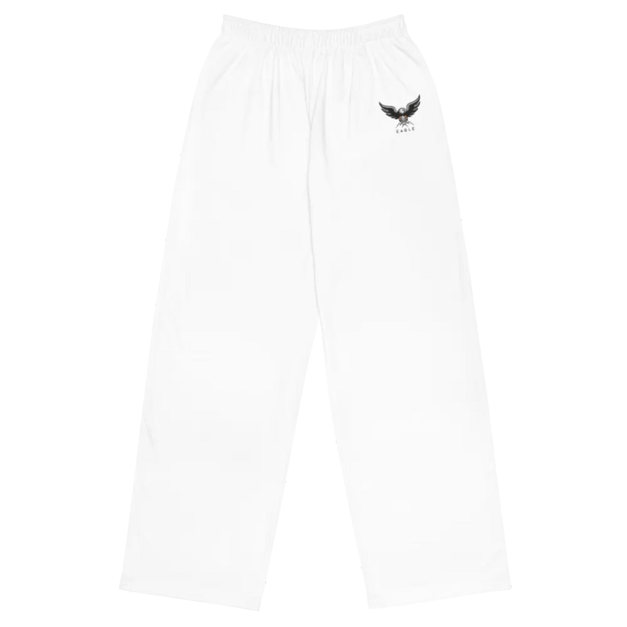Eagle Brand White Unisex Wide-Leg Pants with Exclusive Eagle Design product image (1)