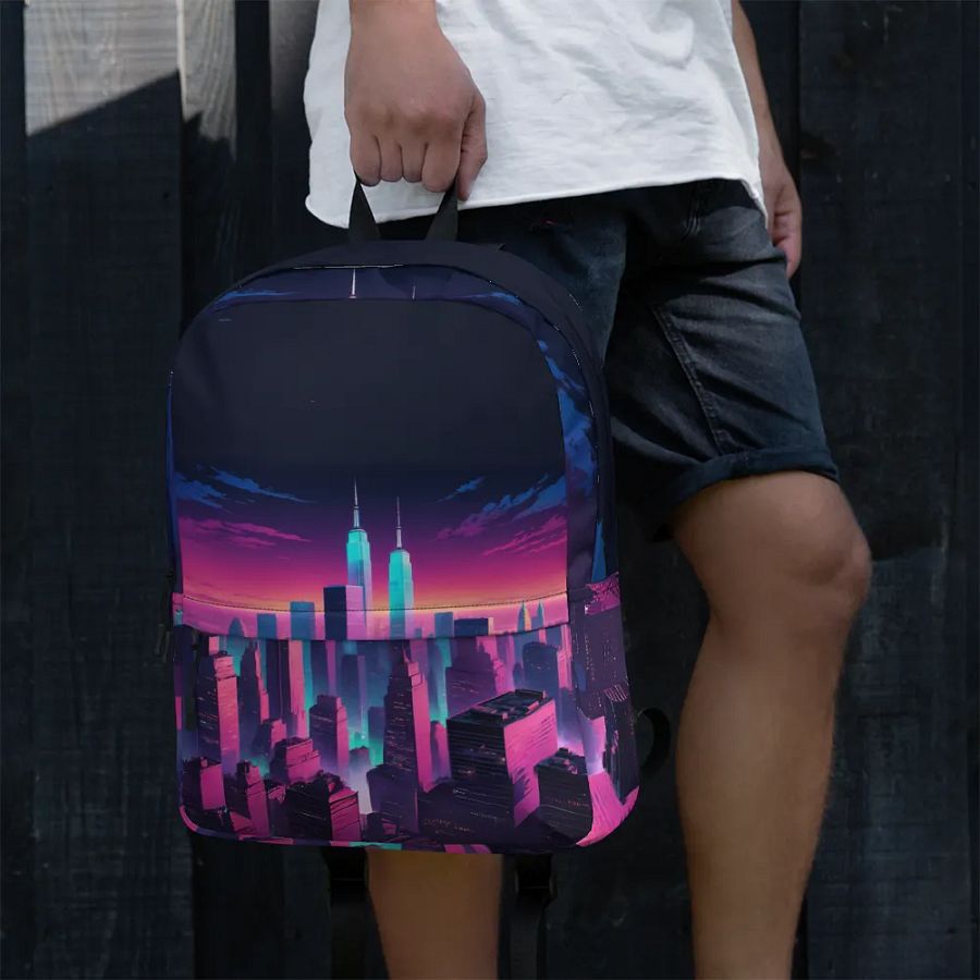Vaporwave New York City All Over Print Backpack product image (12)