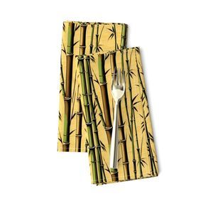 Seamless Pattern - Bamboo in Green and Brown on Yellow product image (10)