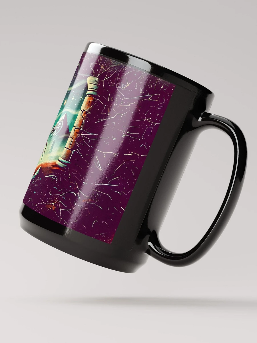 Mummy Under a Full Moon Black Glossy Mug product image (3)