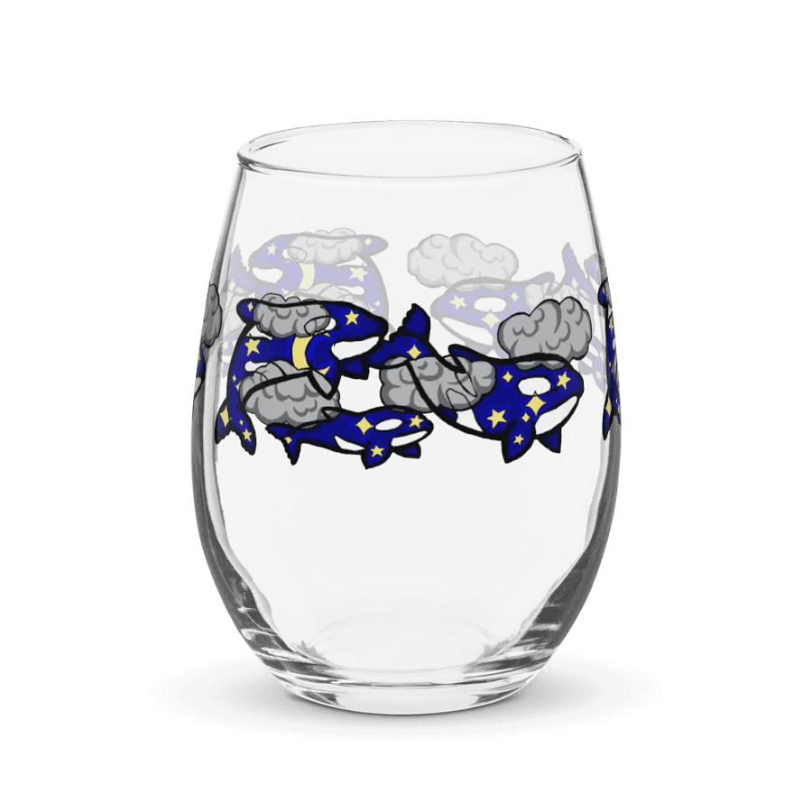 midnight orca stemless wine glass product image (1)