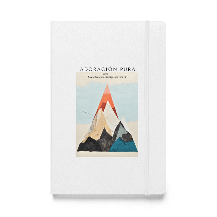 2025 "Adoración Pura" Origami Mountains White Bound Notebook product image (1)