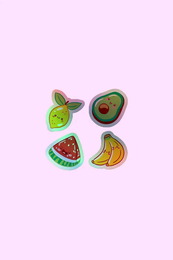 Fruity Friends Holographic Sticker Sheet product image (1)