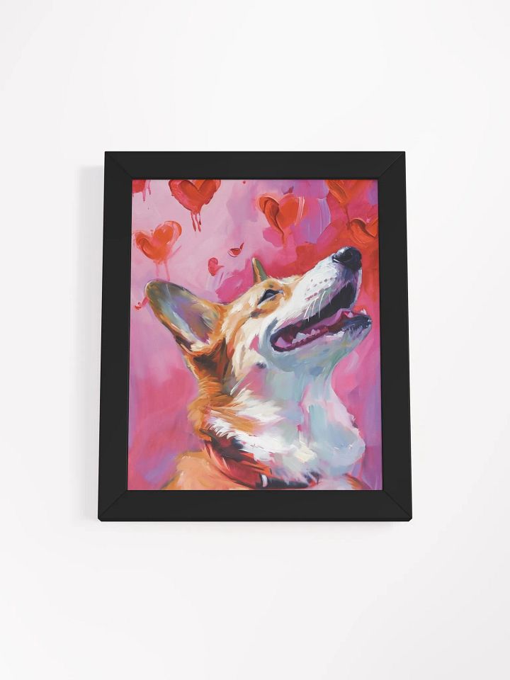 Joyful Corgi Love Framed Poster product image (3)