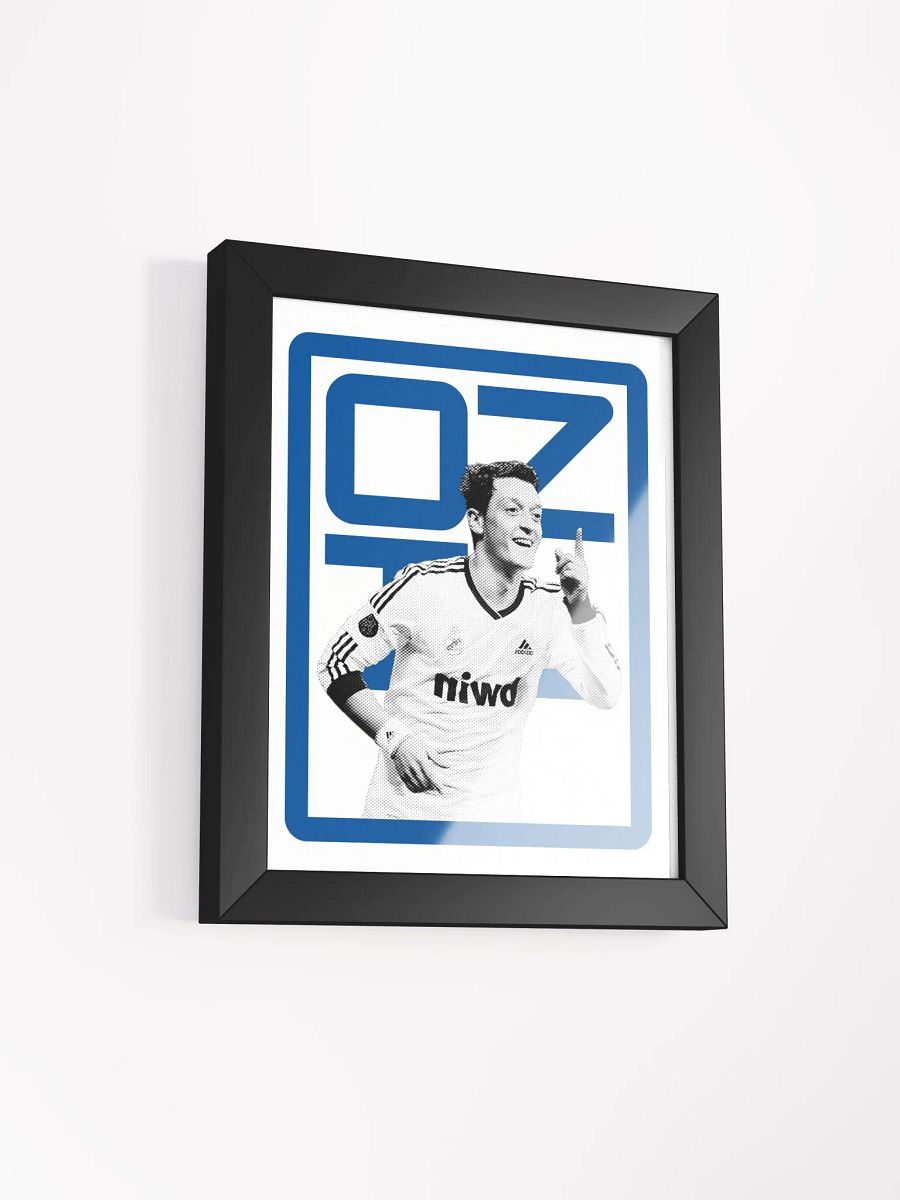 Mesut Özil BW Real Madrid Name Art Framed Print product image (4)