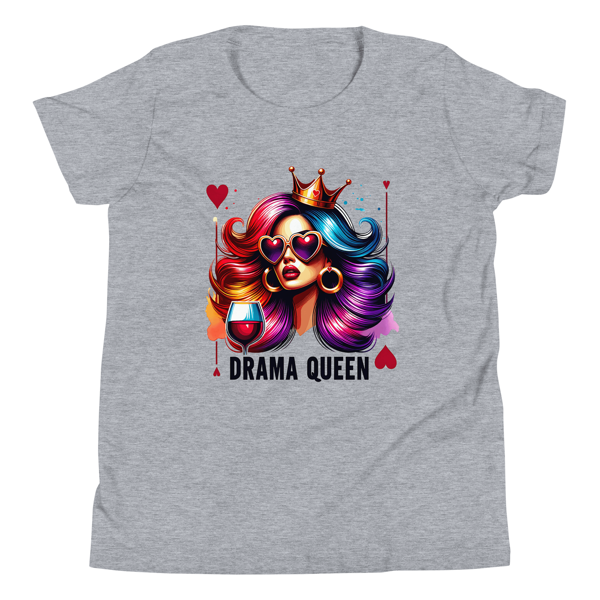 Kids Crew Neck T-Shirt Drama Queen product image (5)