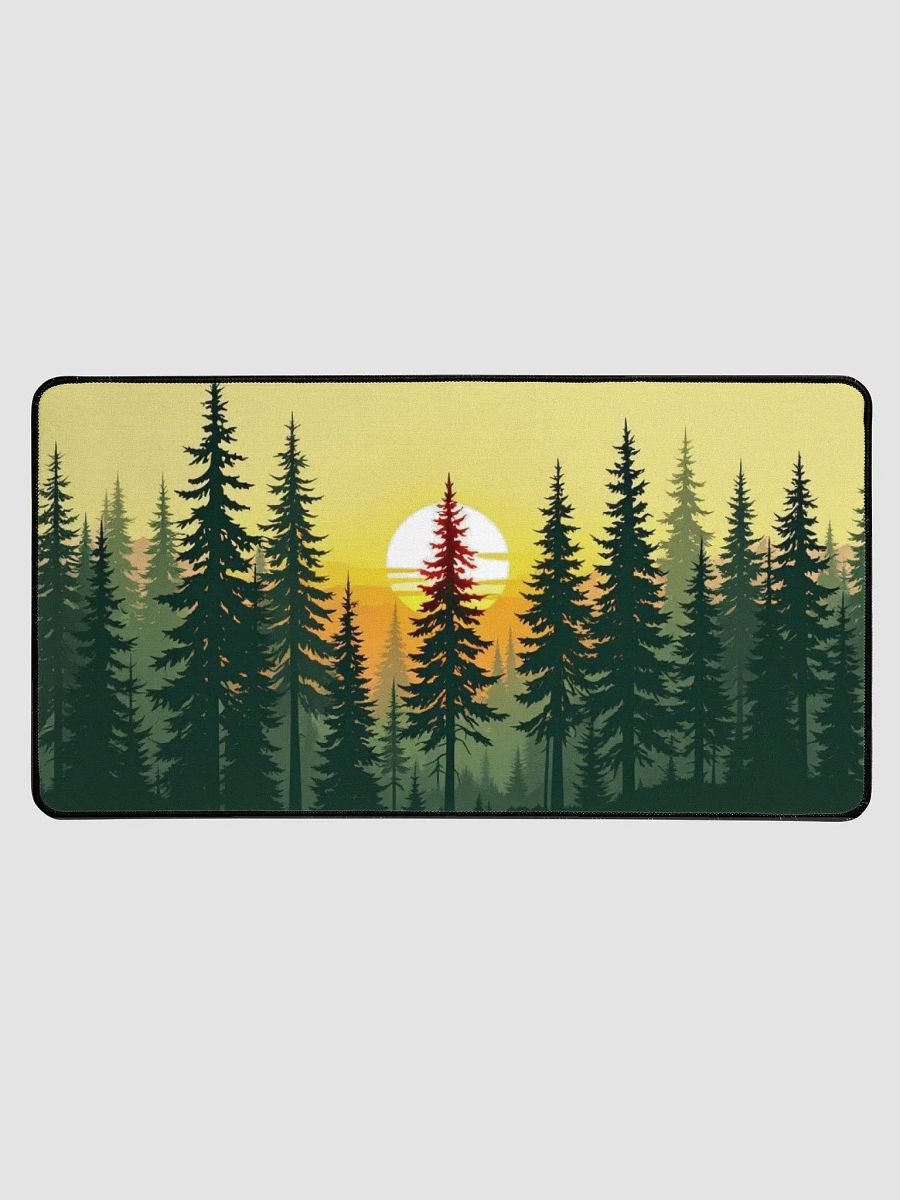 Forest Sunset Desk Mat - Silhouette Trees Nature Scene product image (1)