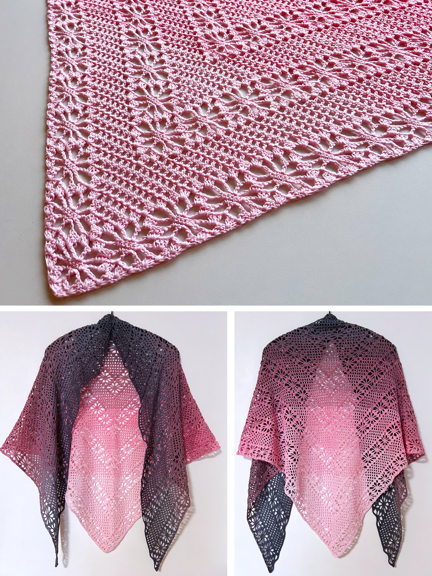 Crochet Pattern: Floral Mesh Shawl product image (2)