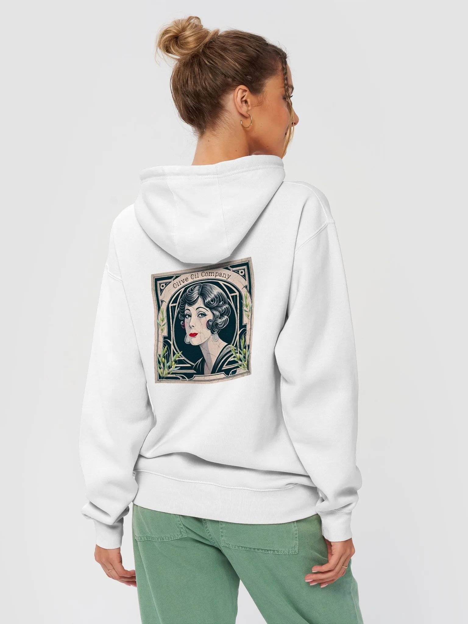 Olive Oil Company 1920s Signage Glamour Back Graphic - Hoodie product image (1)