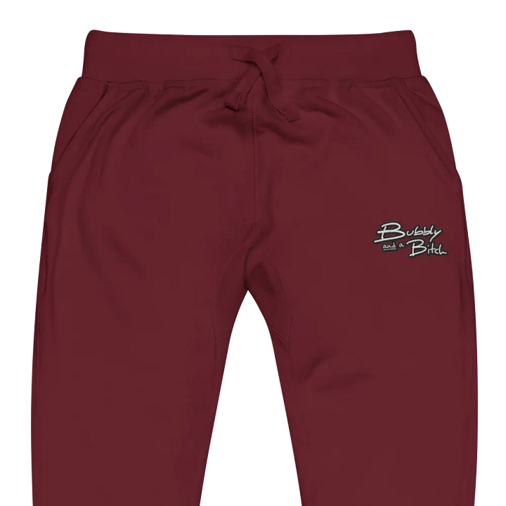 Bubbly and a B*tch (lined design) embroidered fleece sweatpants product image (7)