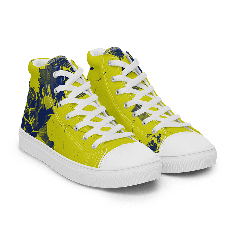 Vibrant Anime Hero Canvas High Tops product image (8)