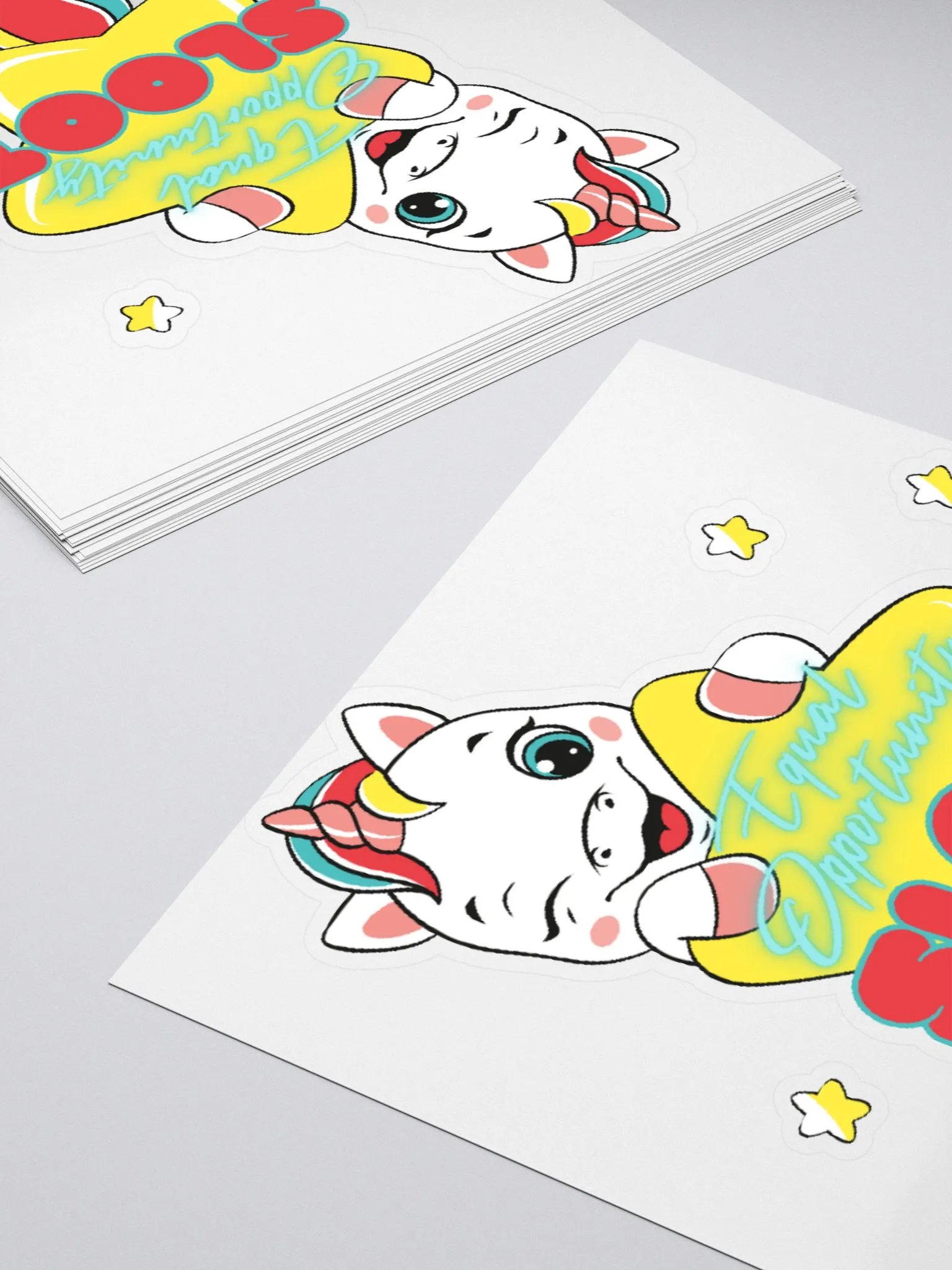 Equal Opportunity SLOOT Unicorn Badge Sticker product image (4)