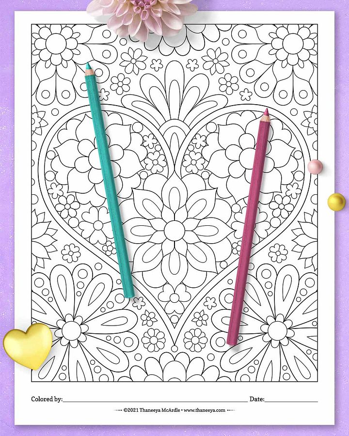 Heart Coloring Pages product image (2)
