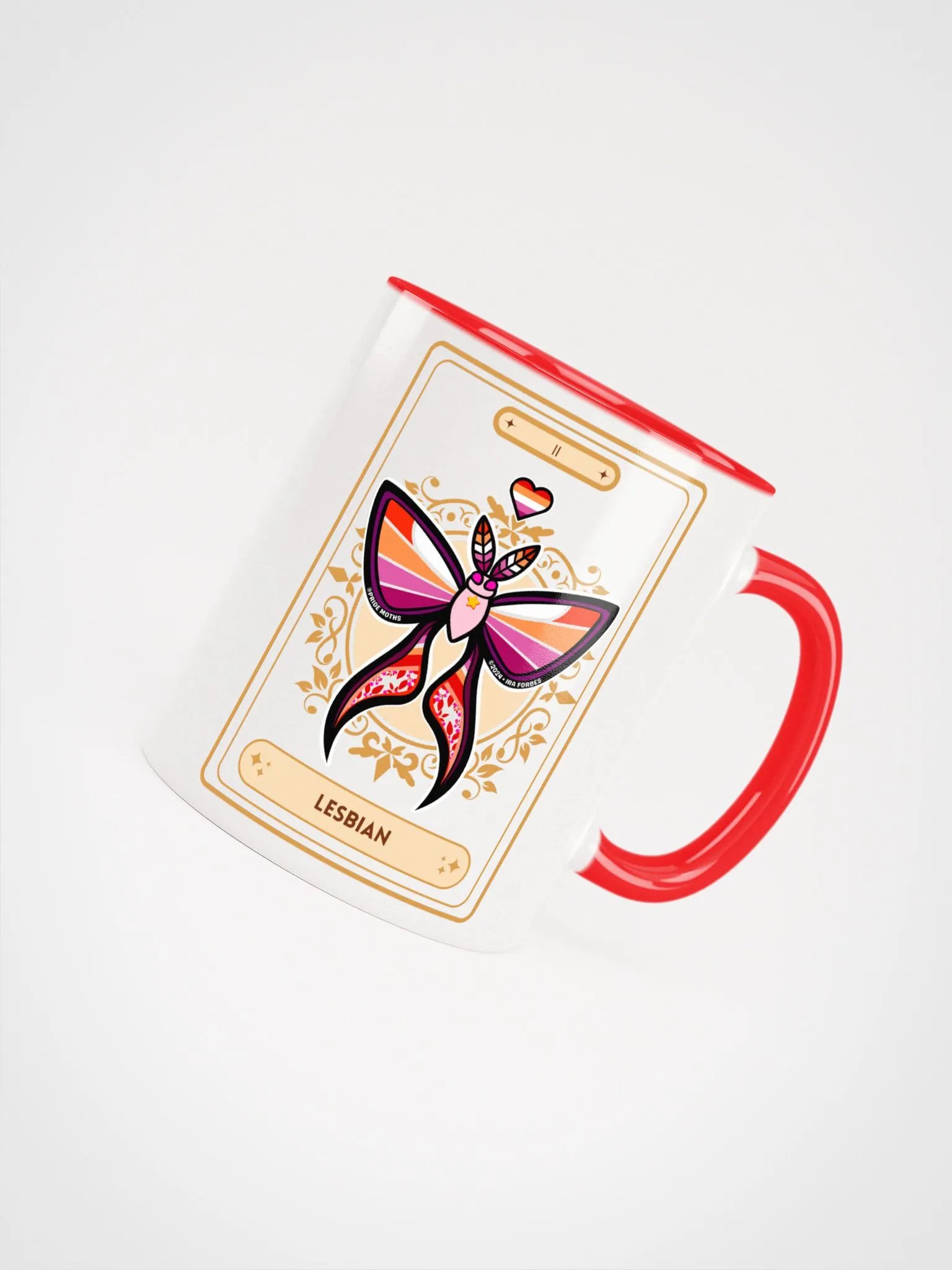 Lesbian Pride | Tarot Moth | Moth Mug | LGBTQIA+ product image (4)