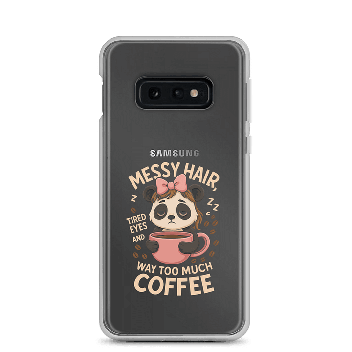 Panda Coffee Lover Samsung® Case - Pink Bow product image (1)
