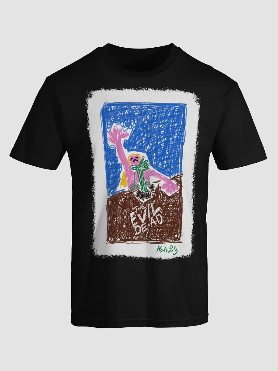 🪓 “THE EVIL DEAD” – Creepy Kids Horror Crayon Unisex Tee Limited Edition 🌲💀 product image (5)