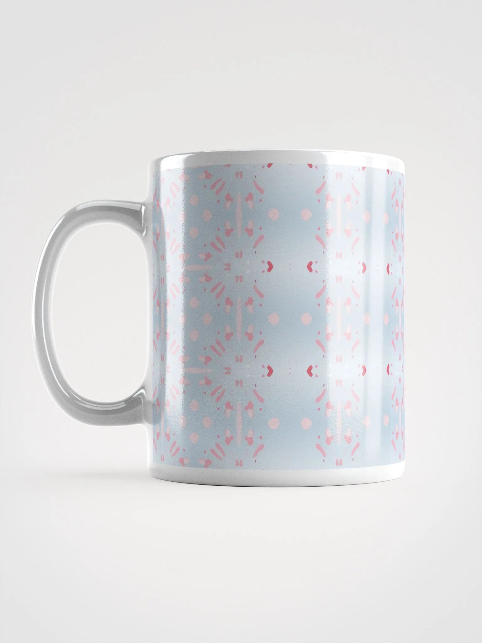 Pink Splashes & Red Hearts Ceramic Mug product image (6)