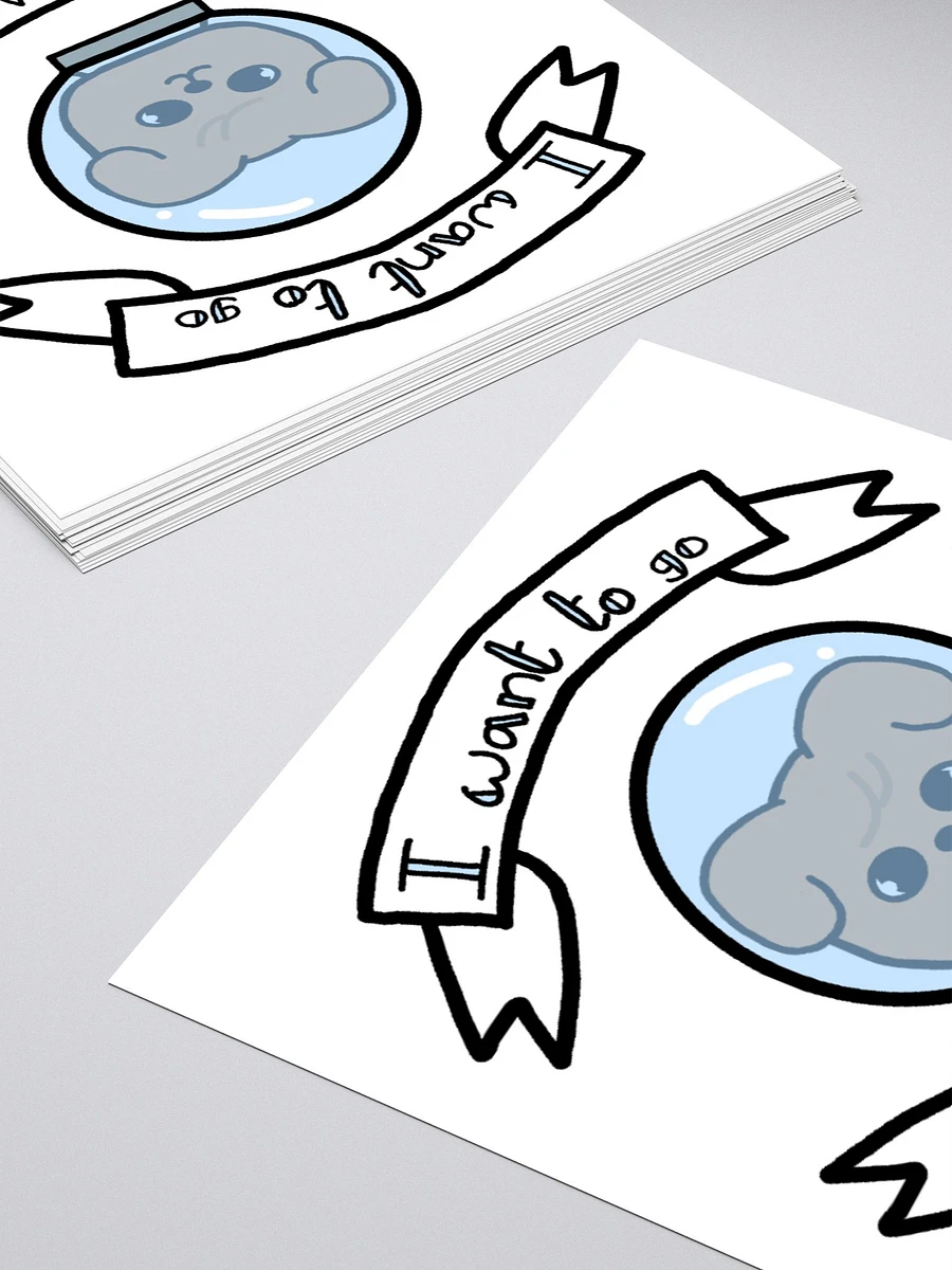 Go to the moon Large sticker product image (4)